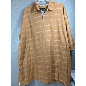 Marithe Francois Girbaud Polo Shirt Mens Spellout Signature Gold Vintage Size 3X